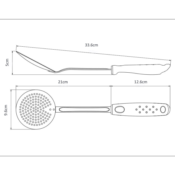 Κουτάλα Τρυπητή 33.6εκ. Tramontina Utilita 25652/100