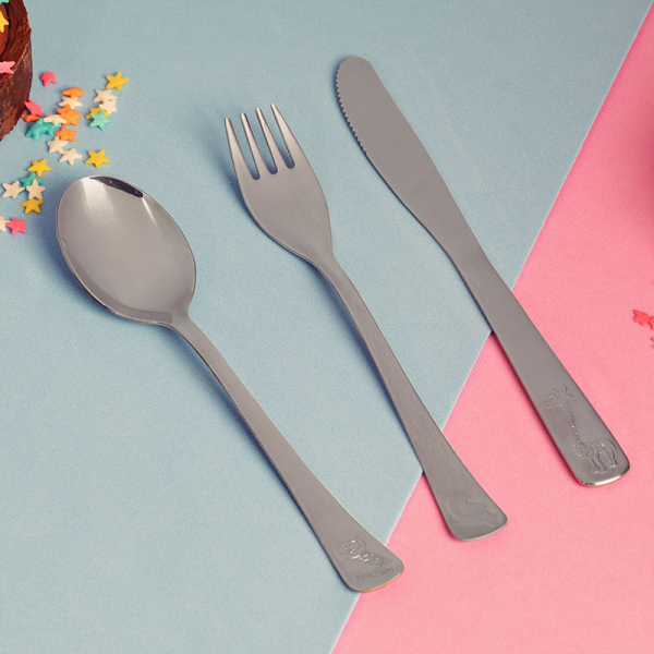 Πιρούνι-Μαχαίρι-Κουτάλι (Σετ) Tramontina Baby Friends 66970/020