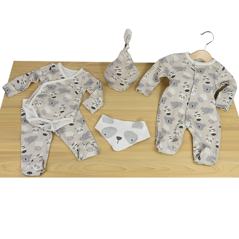 Σετ Μαιευτηρίου για Νεογέννητο (5Τμχ) Bebe Stars Panda 3129-1 Home Ένδυση Παιδική - Βρεφική Σπιτιού Παιδικά & Βρεφικά Αξεσουάρ Ένδυσης Spitishop