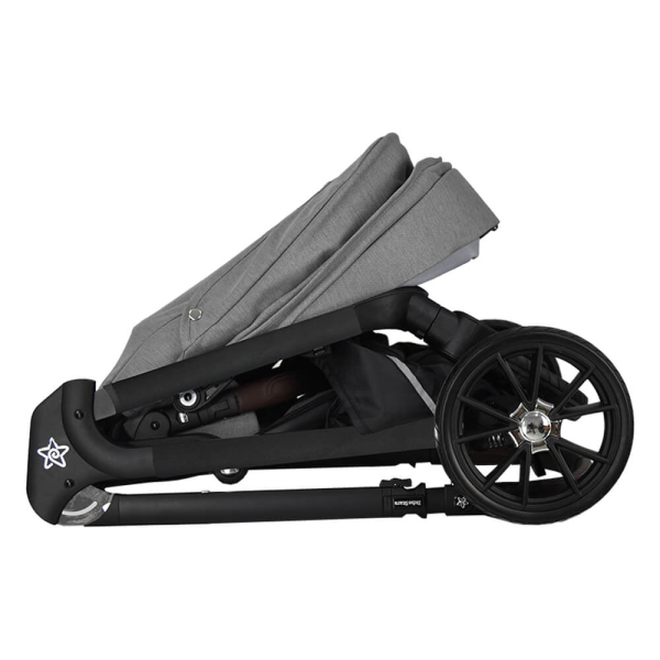 Καρότσι + Τσάντα Αλλαξιέρα (0-48 Μηνών/ Έως 22kg) Bebe Stars Nammos Grey 346-186