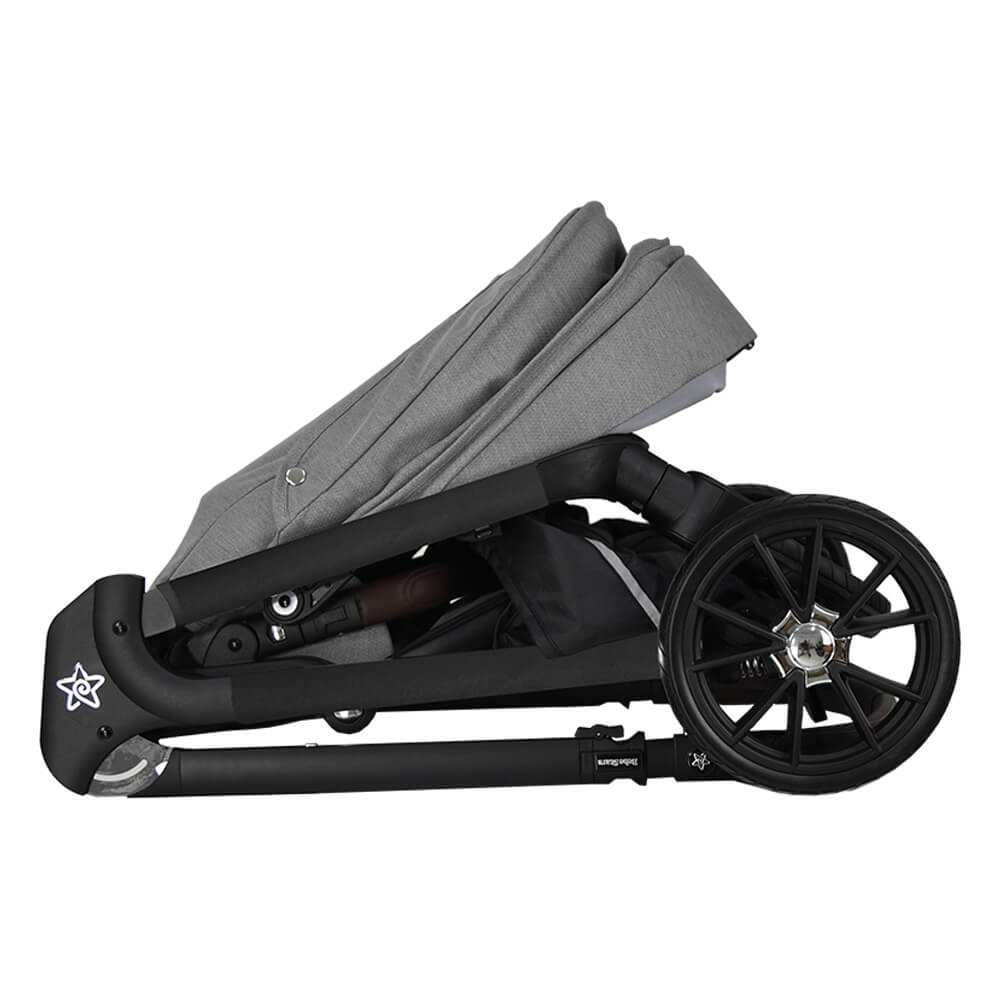 Καρότσι + Τσάντα Αλλαξιέρα (0-48 Μηνών Έως 22Kg) Bebe Stars Nammos Grey 346-186 Home Βρεφικά Καρότσια Μωρού Spitishop