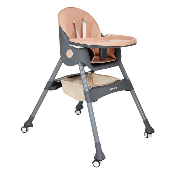 Καρεκλάκι Φαγητού/Παιδική Καρέκλα (6-36 Μηνών/ Έως 20kg) Bebe Stars Cozy 2 In 1 Peach 897-185