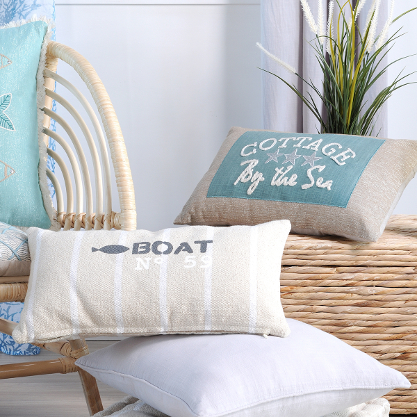 Διακοσμητικό Μαξιλάρι (30x50) S-F Pampelonne Blanc C38294009