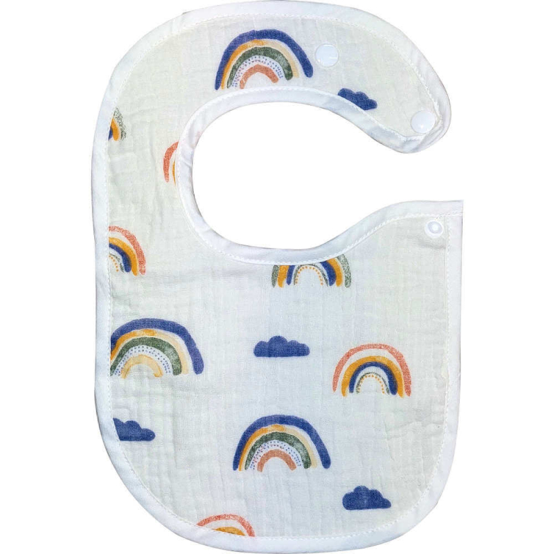 Σαλιάρα Μουσελίνα (20x14) Morven Ουράνιο Τόξο 23013 Εκρού