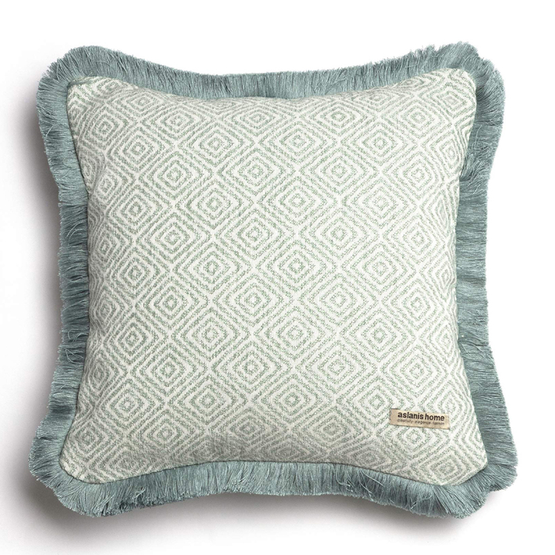 Διακοσμητική Μαξιλαροθήκη (45x45) Aslanis Home Panion Μέντα-Ζαχαρί