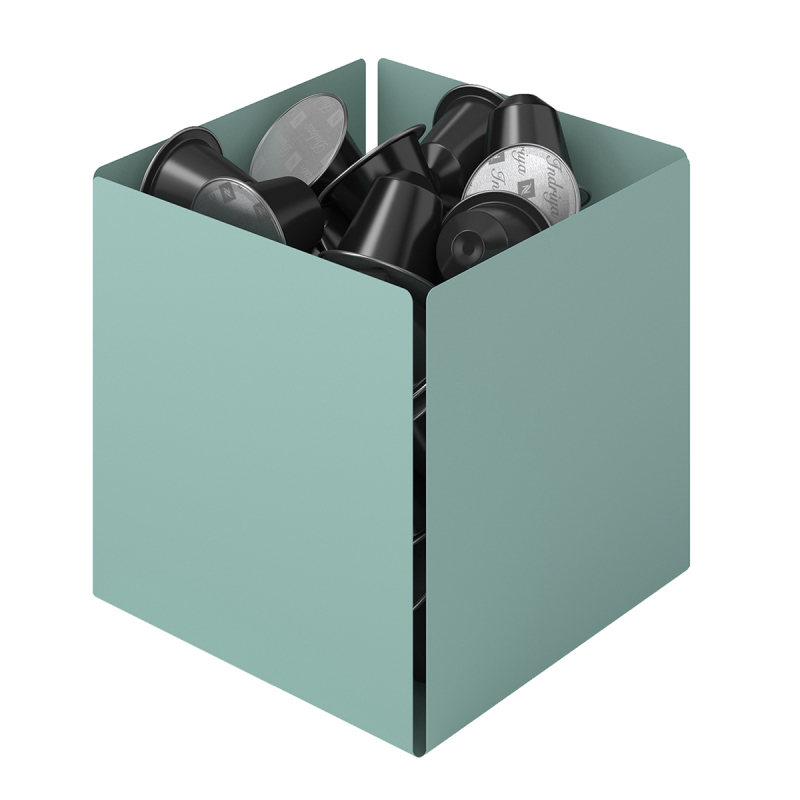 Θήκη Για Κάψουλες Καφέ (13x13x13) Pam & Co 116-913 Matt Turquoise