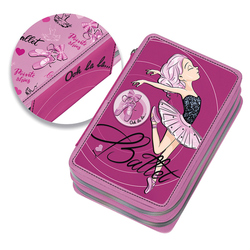 Κασετίνα Διπλή Γεμάτη (20x5x13) Graffiti Ballerina