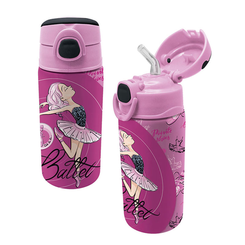 Παγούρι 500ml Με Καλαμάκι Graffiti Ballerina
