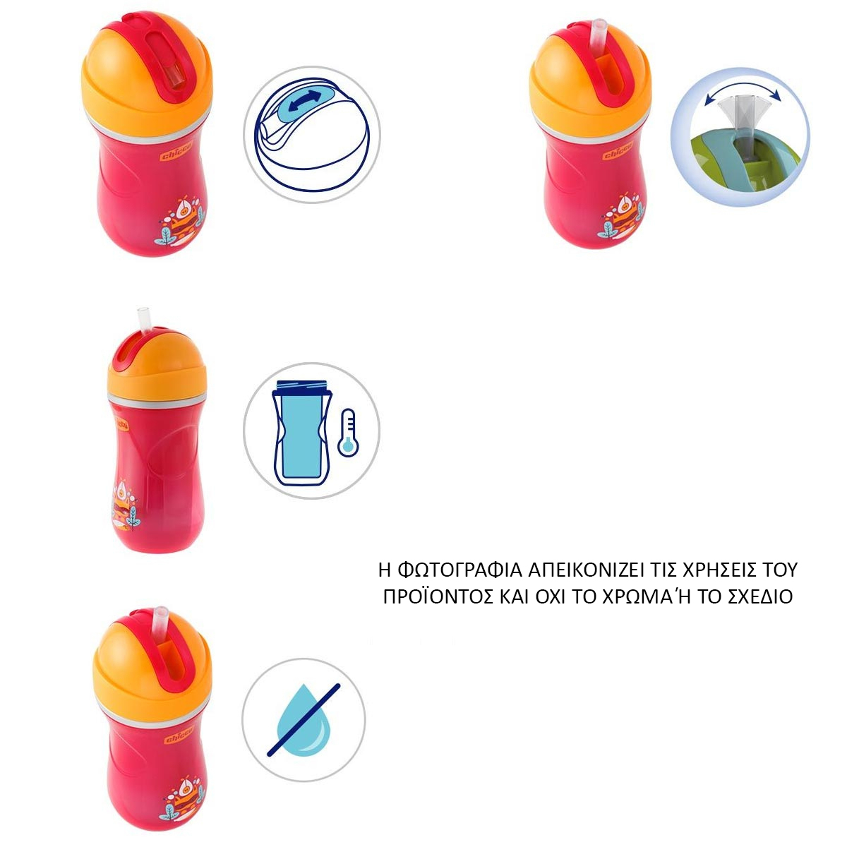 Παγούρι 266Ml με Καλαμάκι Chicco Sport F04-06991-20-01 Μπλε Home Παιδικά Είδη Φαγητού & Αξεσουάρ Σερβιρίσματος Spitishop