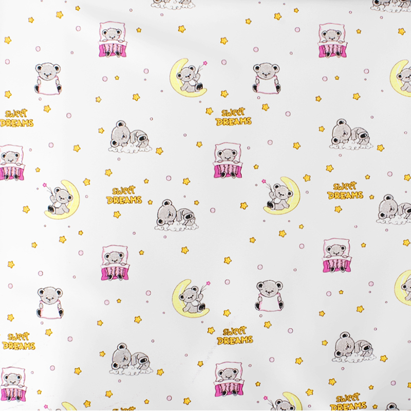 Πάνα Χασέ (80x80) Dimcol Sweet Dreams 553 White - Pink