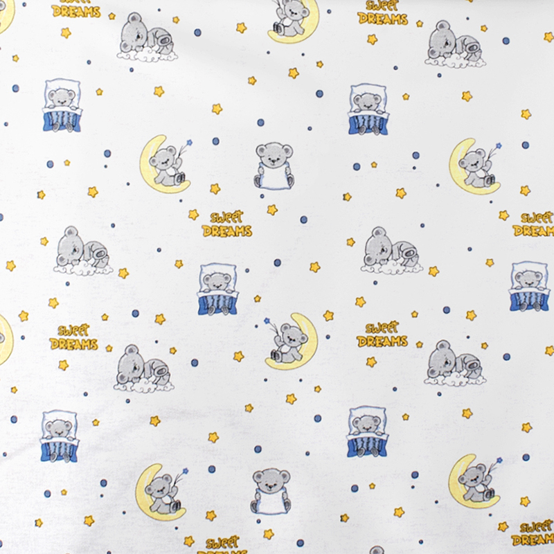 Πάνα Χασέ (80x80) Dimcol Sweet Dreams 554 White - Sky Blue