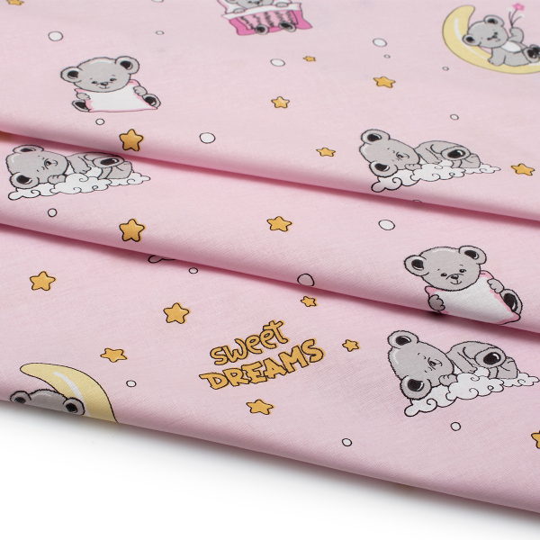 Σεντόνια Κούνιας (Σετ) Dimcol Sweet Dreams 550 Pink