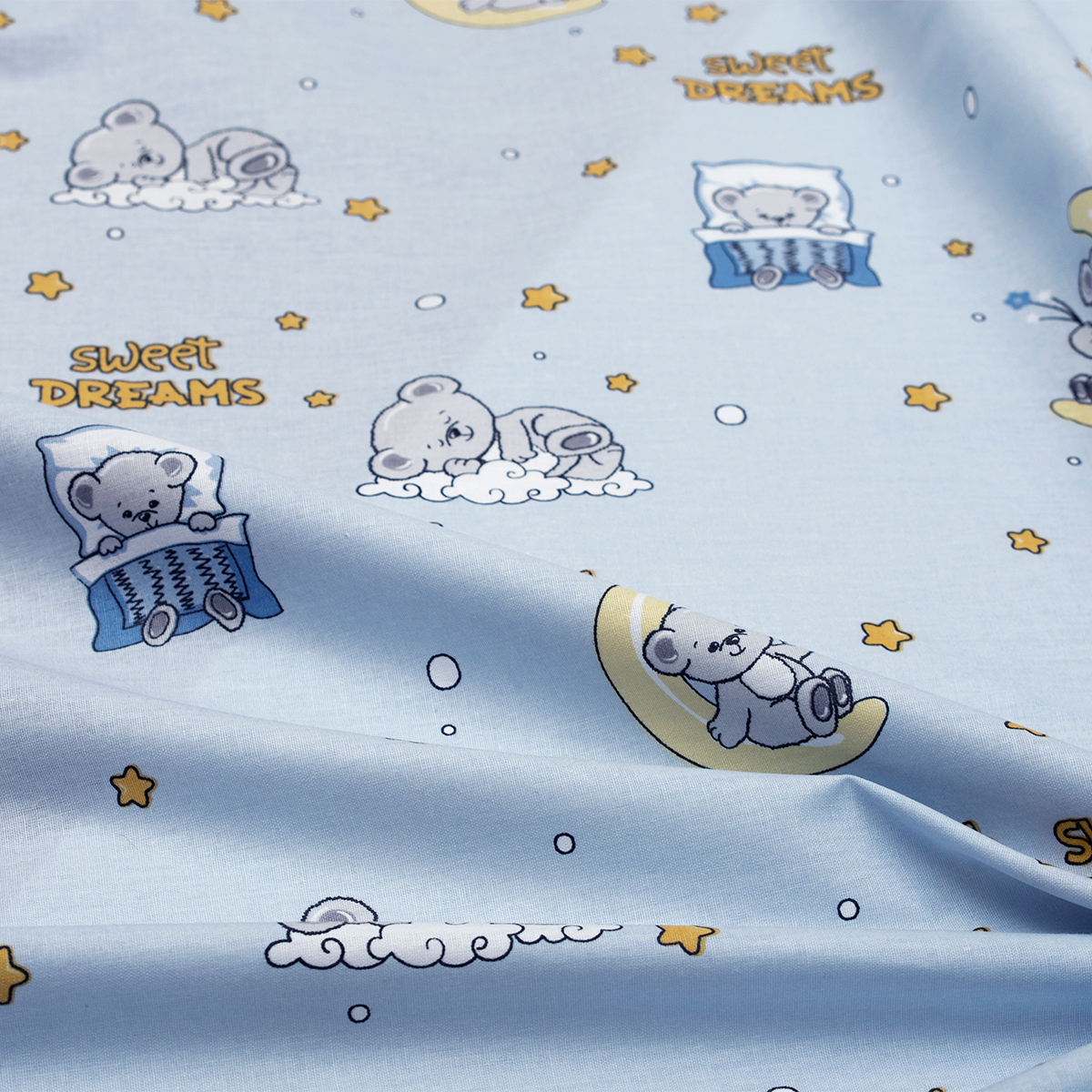 Σεντόνια Κούνιας (Σετ) Dimcol Sweet Dreams 551 Sky Blue Home Βρεφικά Προίκα Μωρού Spitishop