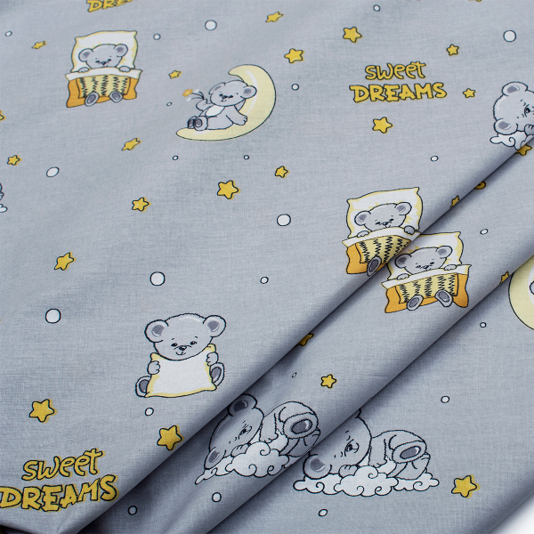 Σεντόνια Κούνιας (Σετ) Dimcol Sweet Dreams 552 Grey