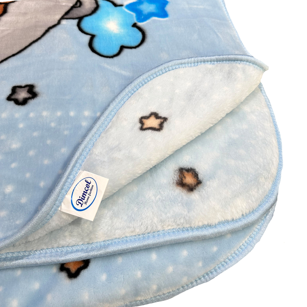 Κουβέρτα Βελουτέ Κούνιας (110x140) Dimcol Cresent Moon 31 Baby Blue