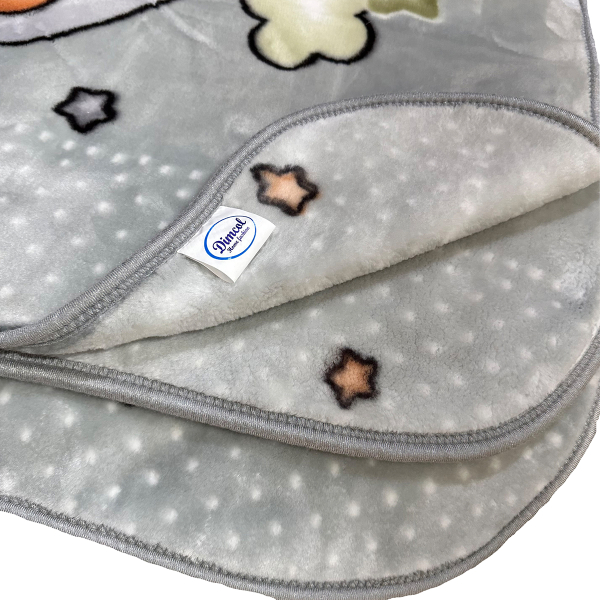 Κουβέρτα Βελουτέ Κούνιας (110x140) Dimcol Cresent Moon 33 Light Grey