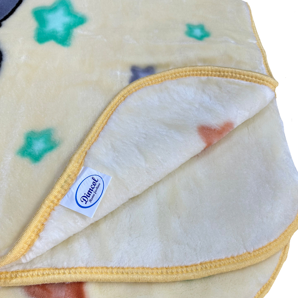 Κουβέρτα Βελουτέ Κούνιας (110x140) Dimcol Studying Bear 39 Ecru - Light Yellow