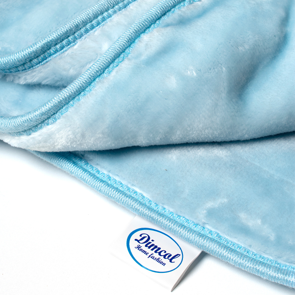 Κουβέρτα Βελουτέ Κούνιας (110x140) Dimcol Bicycle Bear 16 Baby Blue