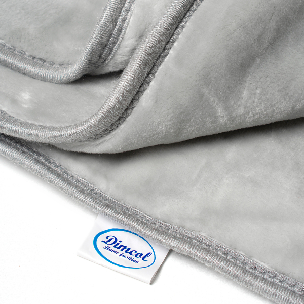 Κουβέρτα Βελουτέ Κούνιας (110x140) Dimcol Bicycle Bear 18 Light Grey