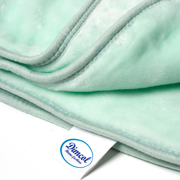 Κουβέρτα Βελουτέ Κούνιας (110x140) Dimcol Bicycle Bear 20 Mint