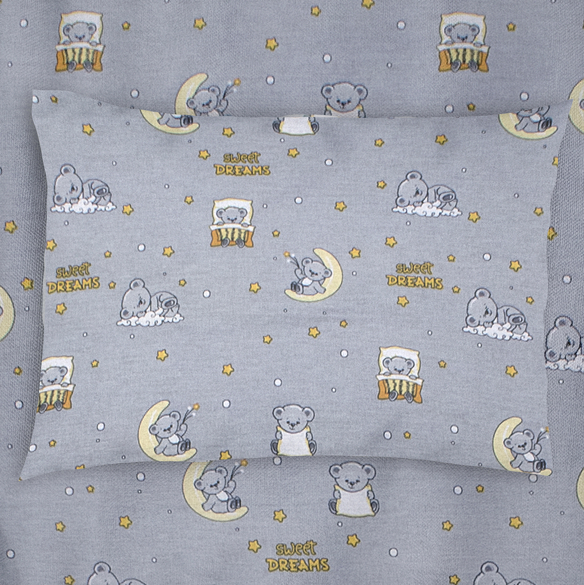 Μαξιλαροθήκη (50×70) Dimcol Sweet Dreams 552 Grey 257116