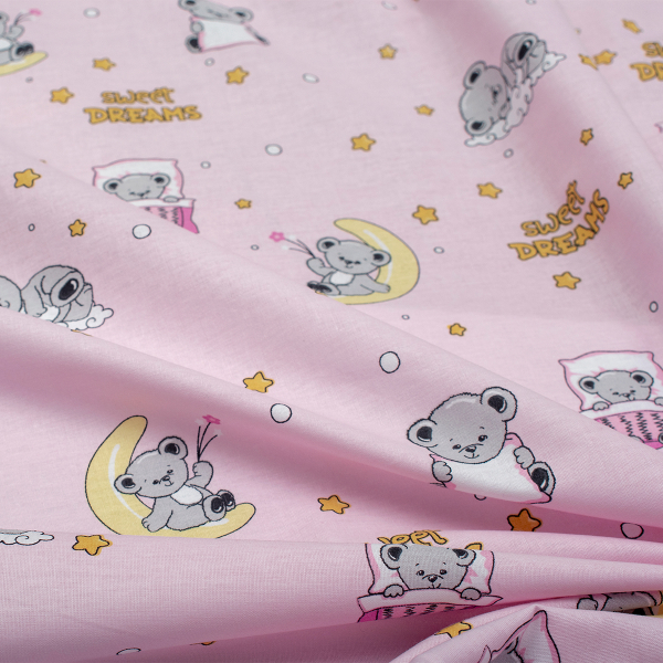 Σεντόνια Μονά (Σετ 3τμχ) Dimcol Sweet Dreams 550 Pink