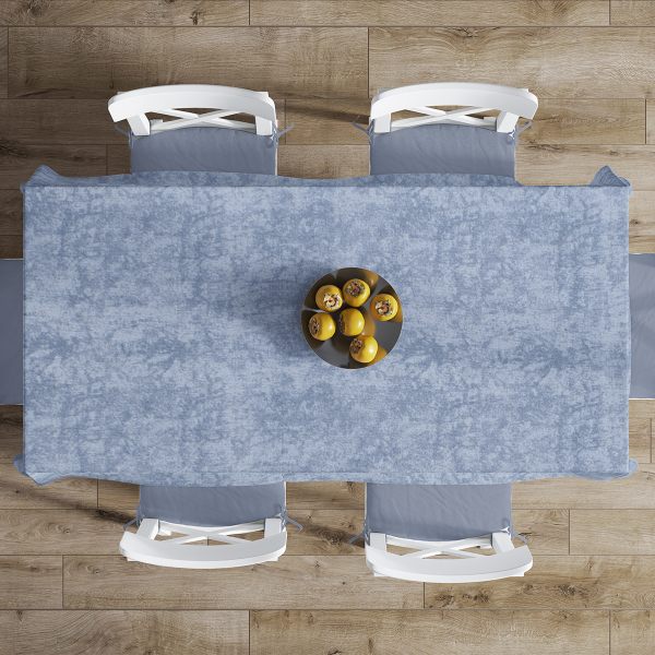 Αλέκιαστο Τραπεζομάντηλο (140x220) + Τραβέρσα (40x220) Dimcol Panama Shadow Sky Blue