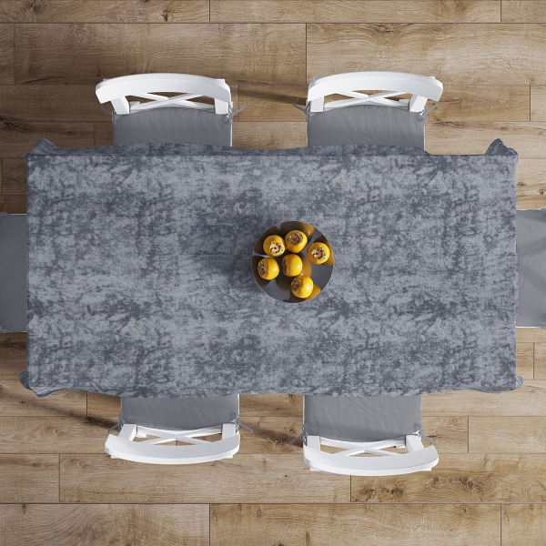 Αλέκιαστο Τραπεζομάντηλο (140x140) + Τραβέρσα (40x140) Dimcol Panama Shadow Dark Grey