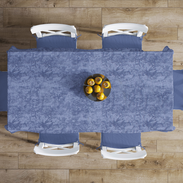 Αλέκιαστο Τραπεζομάντηλο (140x140) + Τραβέρσα (40x140) Dimcol Panama Shadow Dark Blue