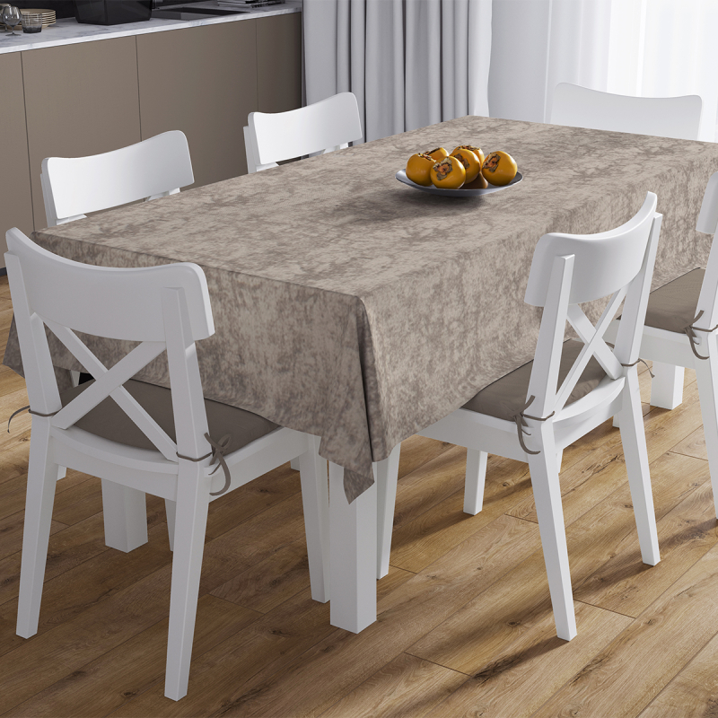 Αλέκιαστο Τραπεζομάντηλο (140x140) + Τραβέρσα (40x140) Dimcol Panama Shadow Mocha