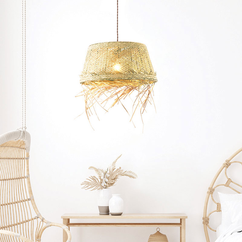 Φωτιστικό Οροφής Μονόφωτο Aca Andros OD94891PG Rattan