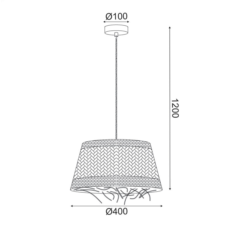 Φωτιστικό Οροφής Μονόφωτο Aca Andros Od94891Pg Rattan Home Φωτιστικά Spitishop