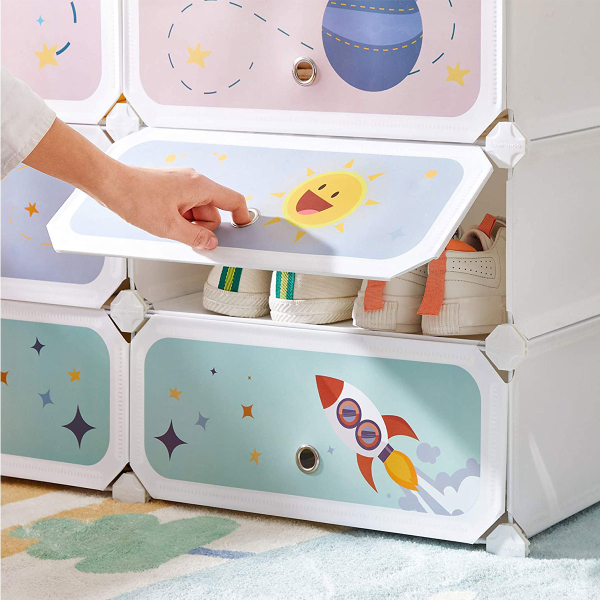 Παιδικό Έπιπλο Αποθήκευσης 6 Θέσεων (43x35x105) Songmics LPC904W01