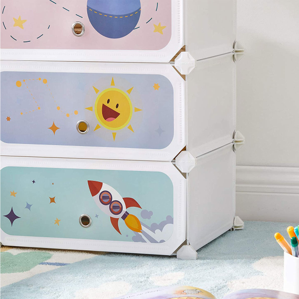 Παιδικό Έπιπλο Αποθήκευσης 6 Θέσεων (43x35x105) Songmics LPC904W01
