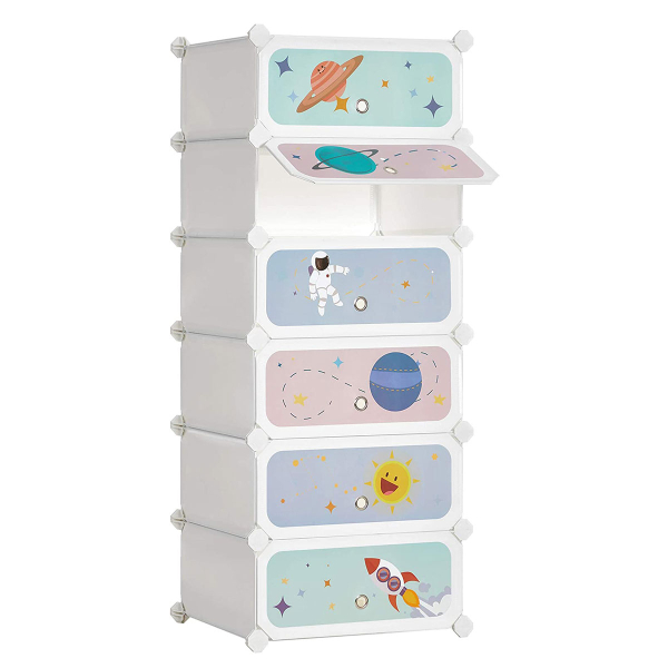 Παιδικό Έπιπλο Αποθήκευσης 6 Θέσεων (43x35x105) Songmics LPC904W01