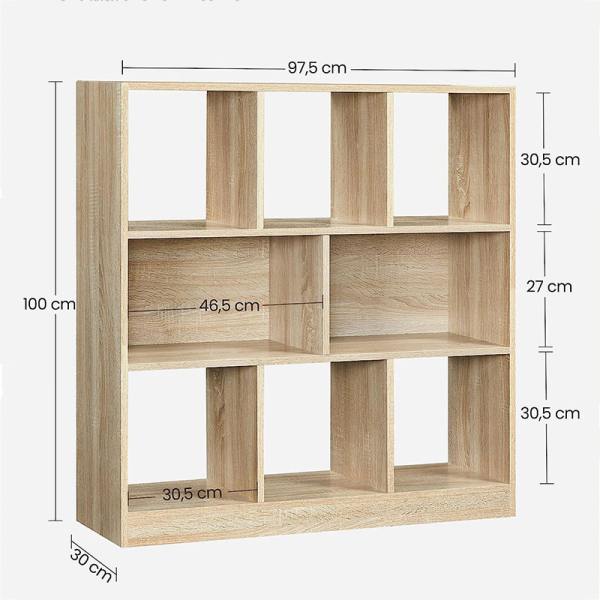 Βιβλιοθήκη Δαπέδου 8 Θέσεων (97.5x30x100) Vasagle LBC52NL
