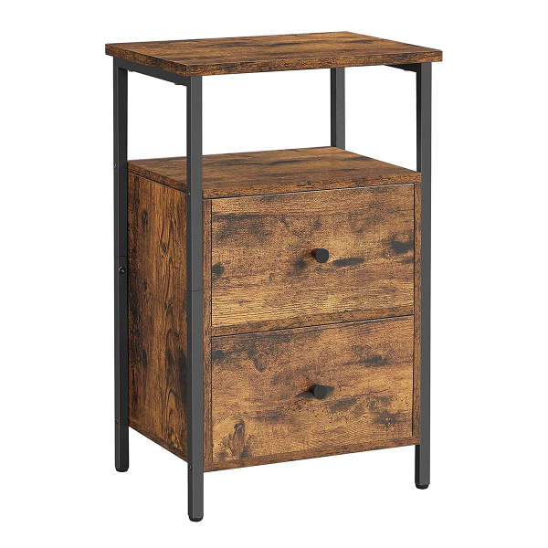 Κομοδίνο Με 2 Συρτάρια & Ράφι (38x28x60) Vasagle LET521B01