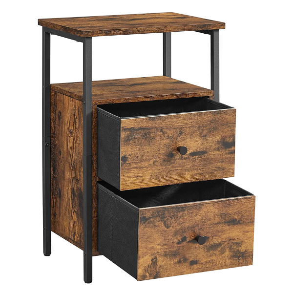 Κομοδίνο Με 2 Συρτάρια & Ράφι (38x28x60) Vasagle LET521B01