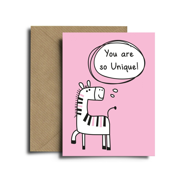 Ευχετήρια Κάρτα Διπλή (17x12) Spread The Magic Unique Zebra