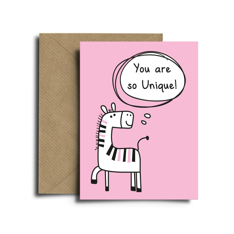 Ευχετήρια Κάρτα Διπλή (17x12) Spread The Magic Unique Zebra