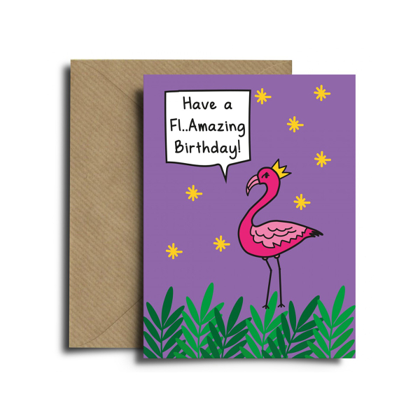 Ευχετήρια Κάρτα Διπλή (17x12) Spread The Magic Flamingo