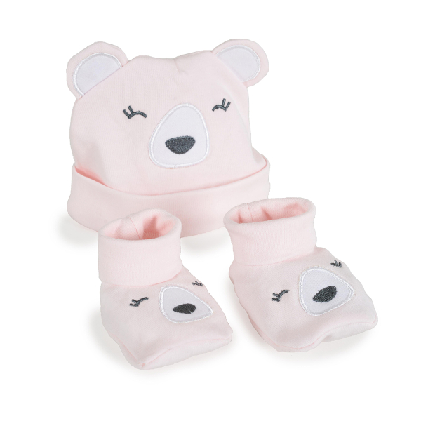 Βρεφικό Σκουφάκι + Καλτσάκια (Σετ) Cangaroo Rey Pink