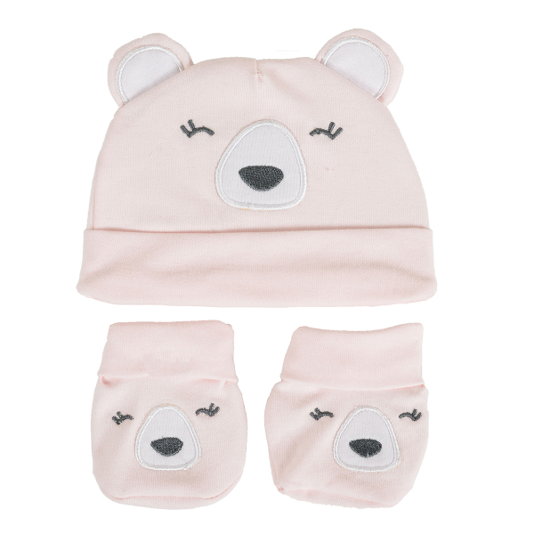 Βρεφικό Σκουφάκι + Καλτσάκια (Σετ) Cangaroo Rey Pink
