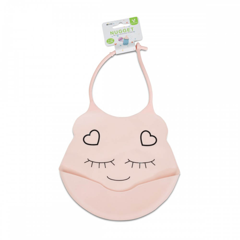 Σαλιάρα Σιλικόνης 6+ Μηνών (20x30) Cangaroo Nugget 1703 Pink