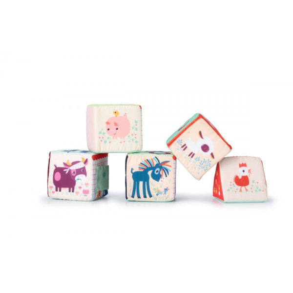Κύβοι Στοίβαξης (Σετ 5τμχ) Lilliputiens Φάρμα LI83455