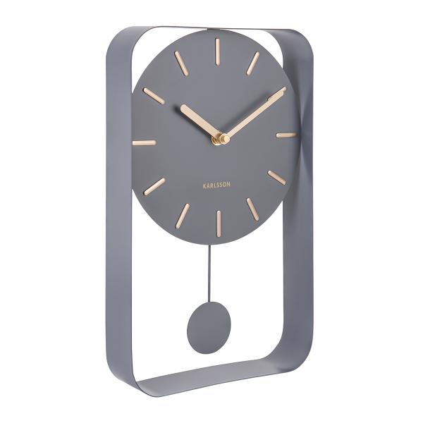 Ρολόι Τοίχου/Επιτραπέζιο (20x5x32.5) Karlsson Pendulum Charm Small Grey