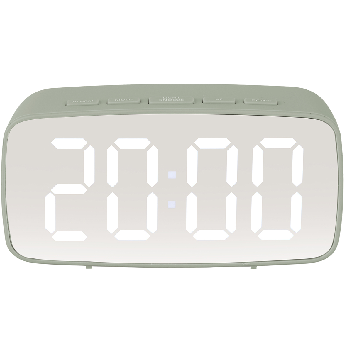 Ρολόι Επιτραπέζιο (12x4x6) – Ξυπνητήρι Karlsson Mirror Led Oval Jungle Green 257455