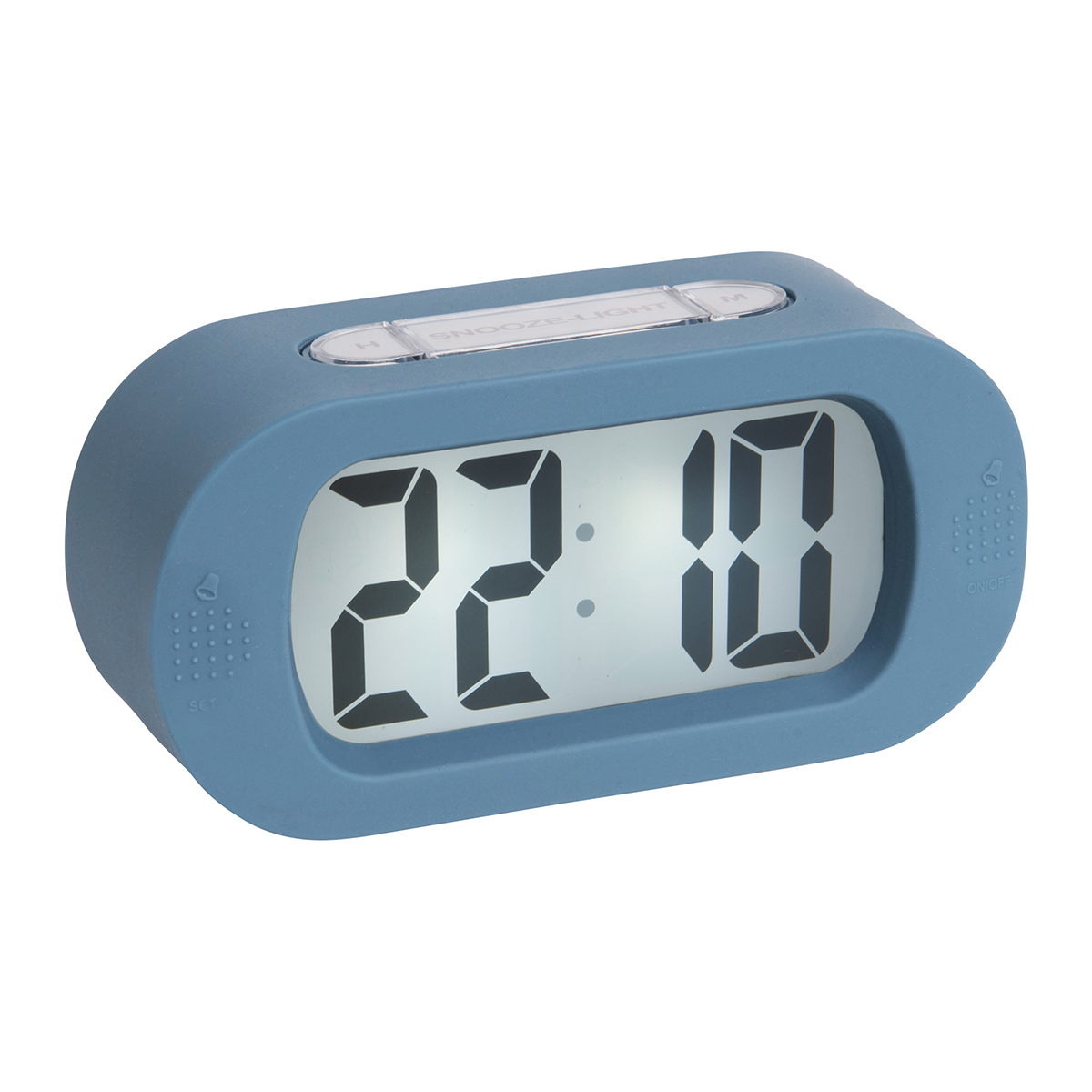 Ρολόι Επιτραπέζιο (14×7) – Ξυπνητήρι Karlsson Gummy Soft Blue 257470