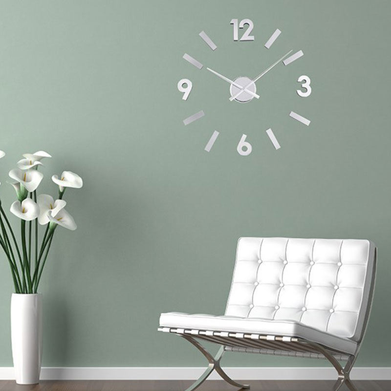 Ρολόι Τοίχου Αυτοκόλλητο (Φ70) Octopus T4325S DIY Aluminium