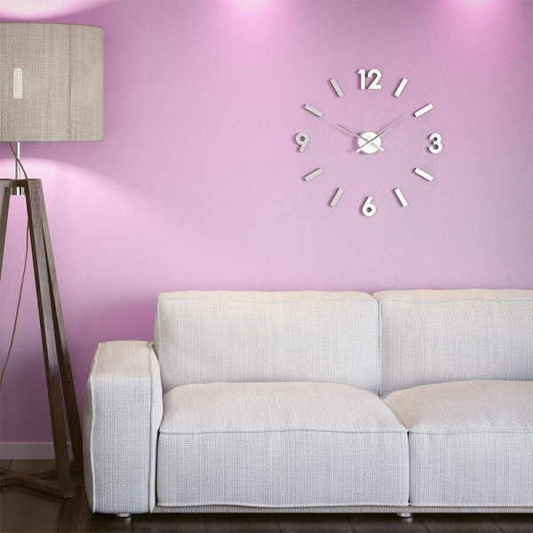 Ρολόι Τοίχου Αυτοκόλλητο (Φ70) Octopus T4325S DIY Aluminium